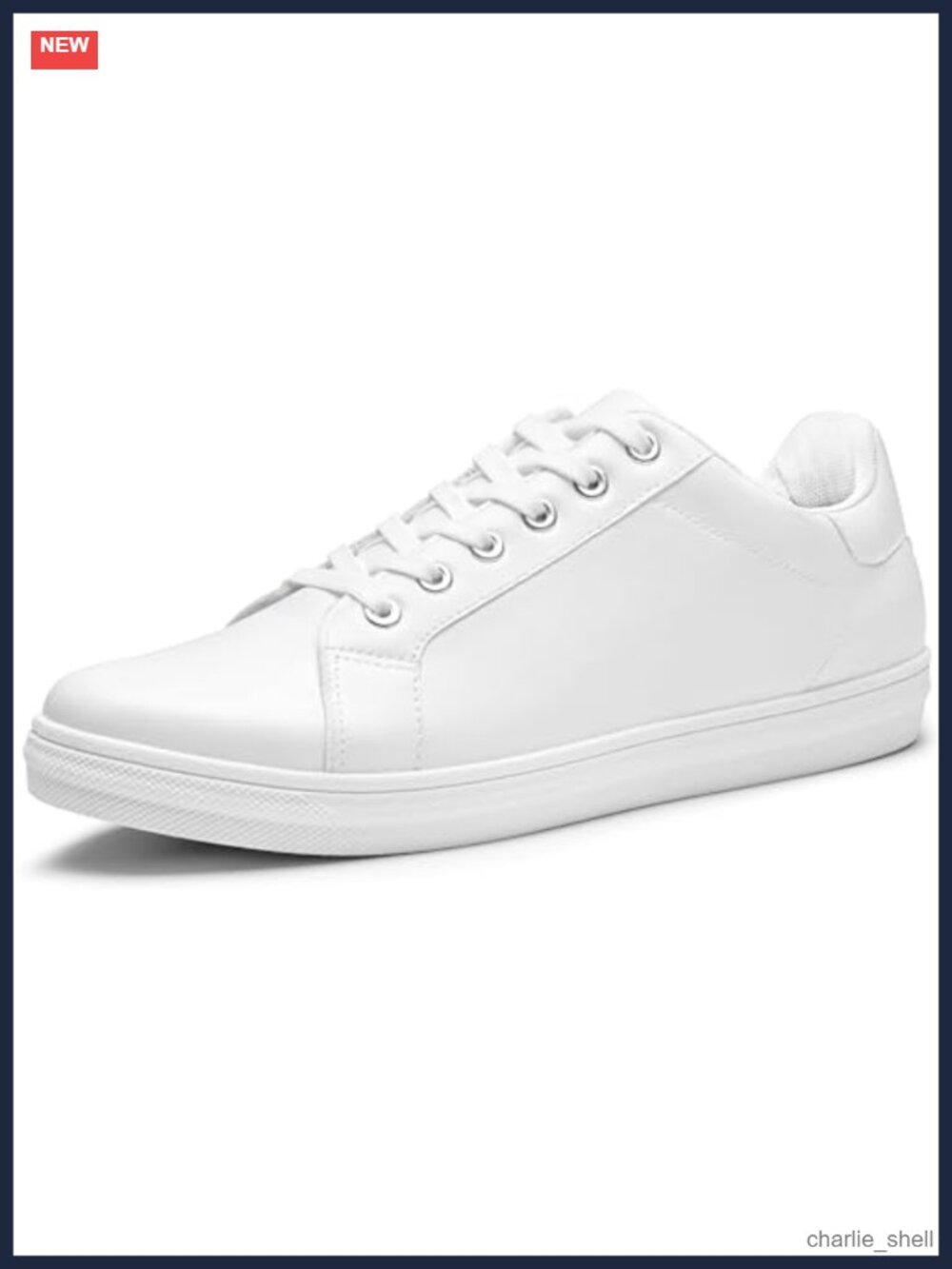 Mens Breathable PU Leather Sneakers Lightweight Memory Foam Casual Tennis Shoes